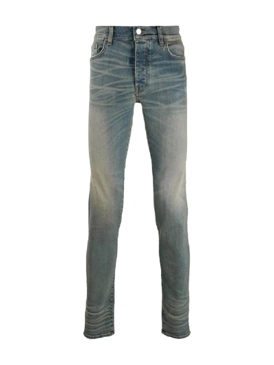 Shop Amiri Stack Skinny-fit Jeans In Blue