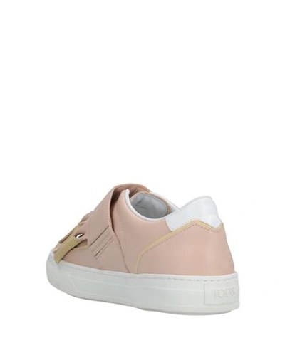 Shop Tod's Woman Sneakers Blush Size 6 Soft Leather In Pink