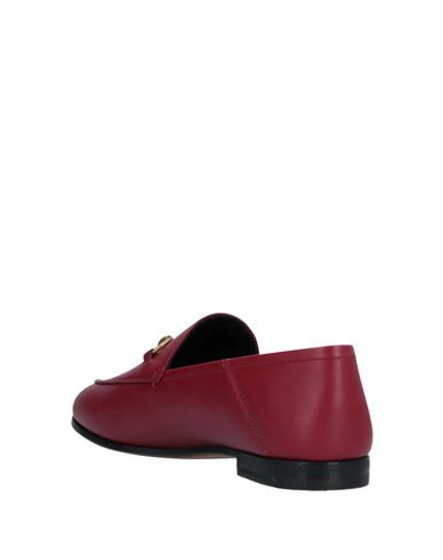 Shop Gucci Loafers In Brick Red