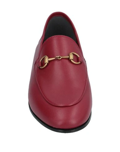 Shop Gucci Loafers In Brick Red