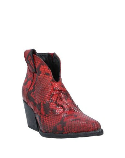 Shop Elena Iachi Ankle Boot In Red