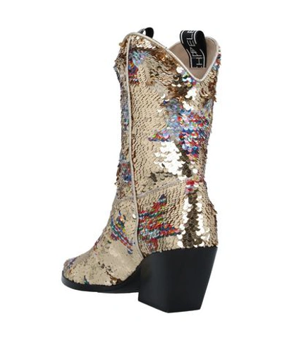 Shop Elena Iachi Ankle Boots In Gold