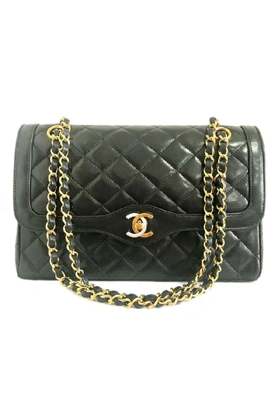 Pre-owned Chanel Black 2.55 Classic Double Flap Bag In Grey