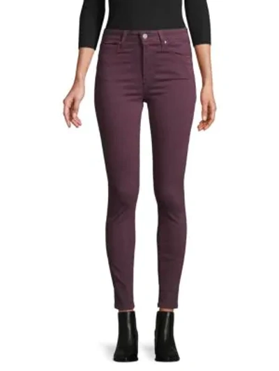 Shop Paige Jeans Women's Hoxton Ankle Pants In Pinot Noir