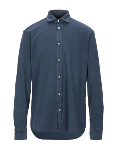 Shop Circolo 1901 Man Shirt Midnight Blue Size Xxl Cotton