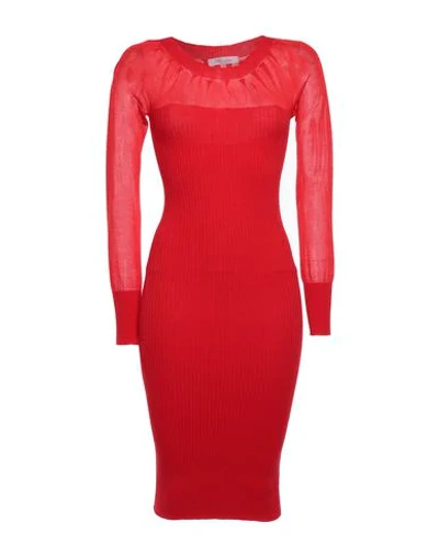 Shop Blumarine Woman Midi Dress Red Size 8 Viscose, Polyester, Polyamide