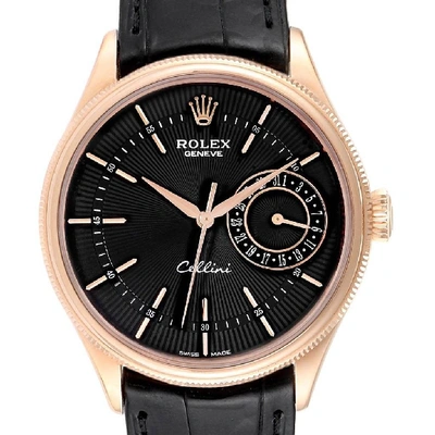 Shop Rolex Cellini Date 18k Everose Gold Automatic Mens Watch 50515 Box Card In Not Applicable
