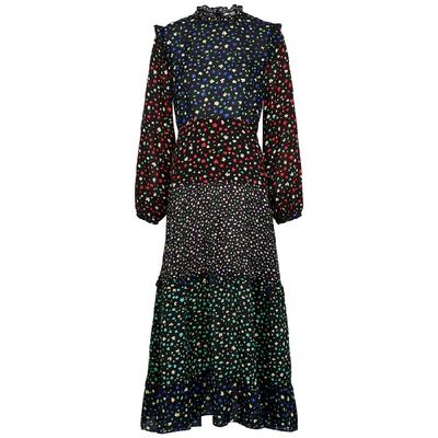 Shop Rixo London Billie Floral-print Cotton-blend Maxi Dress In Multicoloured