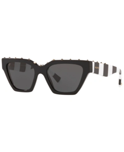 Shop Valentino Women's Sunglasses, Va4046 In Black/smoke