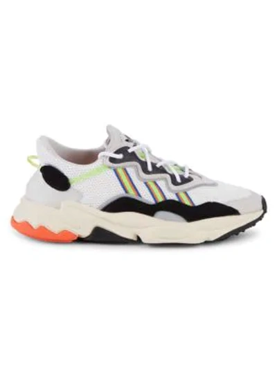 Shop Adidas Originals Ozweego Sneakers In White Grey