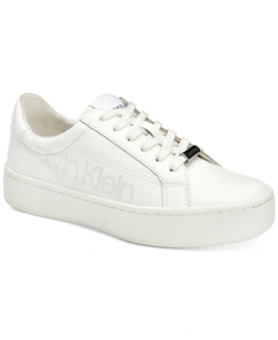 Calvin Klein Women's Clarine Sneakers Women's Shoes In White | ModeSens