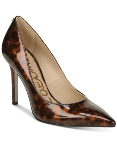 Shop Sam Edelman Hazel Stiletto Pumps Women's Shoes In Black/brown Tortoise