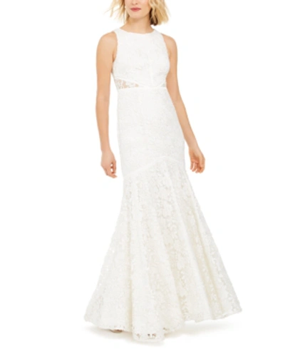 Shop Adrianna Papell Lace Bridal Gown In Ivory