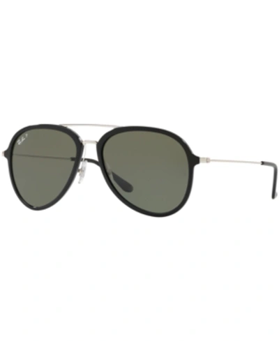 Shop Ray Ban Ray-ban Sunglasses, Rb4298 In Green Polar/black