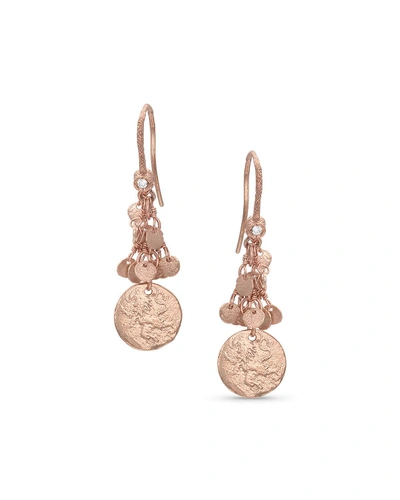 Shop Dominique Cohen 18k Rose Gold Griffin Coin Classic Fringe Earrings