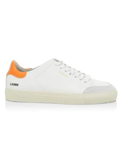 Shop Axel Arigato Clean 90 Low-cut Leather Sneakers In Orange