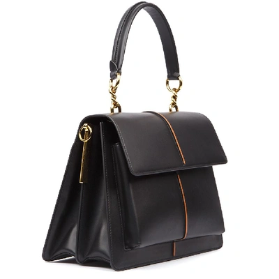 Shop Marni Middle Black Attaché Leather Bag