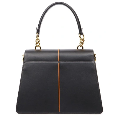 Shop Marni Middle Black Attaché Leather Bag