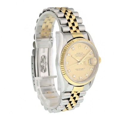 Shop Rolex Datejust 16233 Diamond Dial Mens Watch Box & Papers In Not Applicable