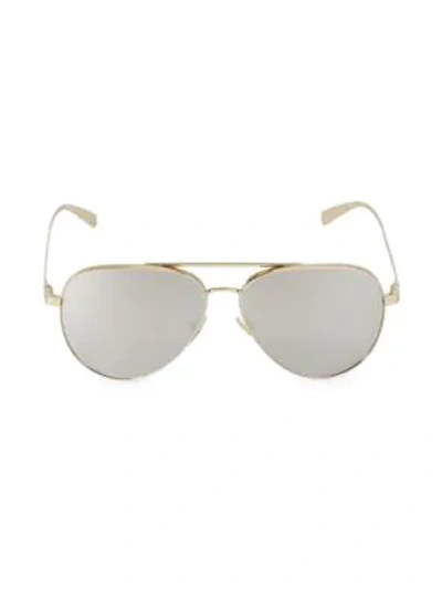 Shop Versace 59mm Aviator Sunglasses In Gold
