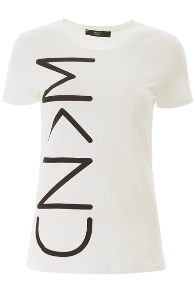 Shop Weekend Max Mara Logo Print T-shirt In White,black