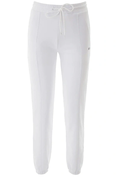 Shop Msgm Jogging Pants In White