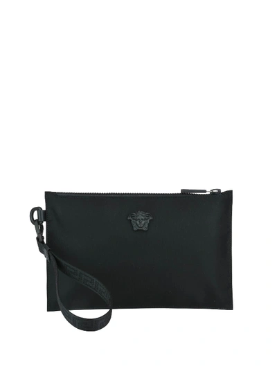 Shop Versace Medusa Head Black Clutch