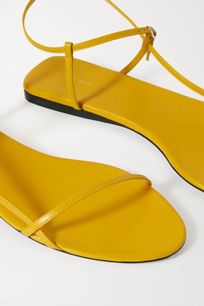 Shop The Row Bare Leather Sandals In Yellow