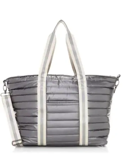 Shop Think Royln Wingman Quilted Tote In Pearl Grey