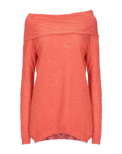 Shop Les Copains Woman Sweater Orange Size L Cotton, Polyamide