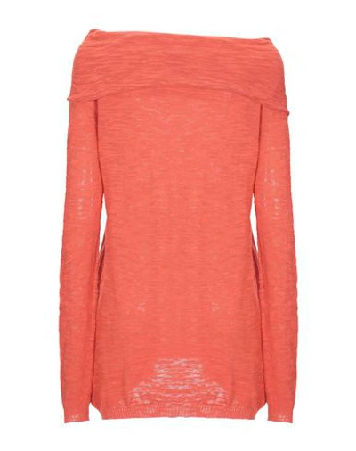 Shop Les Copains Woman Sweater Orange Size L Cotton, Polyamide