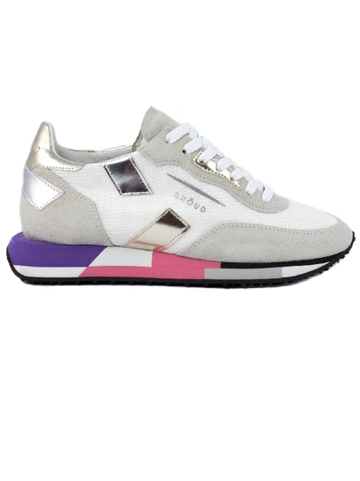 Shop Ghoud Sneaker In Grey Suede In Bianco