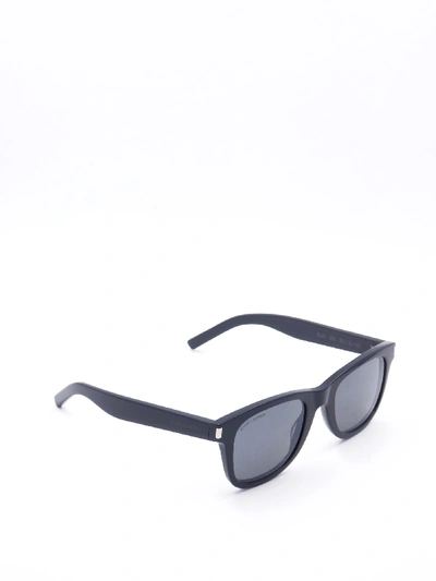 Shop Saint Laurent Sl 51 Sunglasses In Black Black Grey