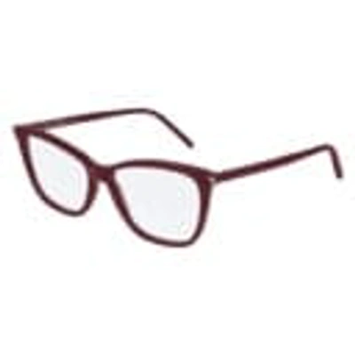 Shop Saint Laurent Sl 259 Eyewear In Burgundy Burgundy Tra