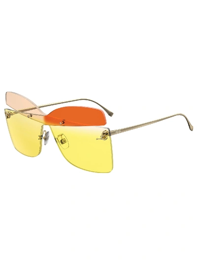 Shop Fendi Ff 0399/s Sunglasses In Pnkorngbrick