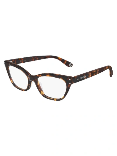 Shop Gucci Gg0570o Eyewear In Havana Havana Transpa