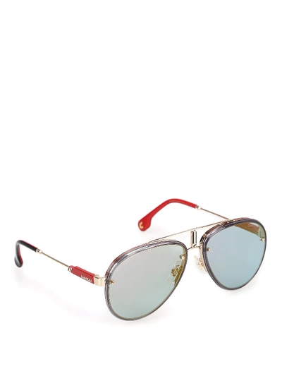 Shop Carrera Glory Sunglasses In Y Gold Blue