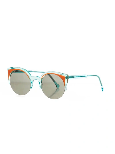 Shop Super Se Lucia Surface Ndl Sunglasses In C Anice