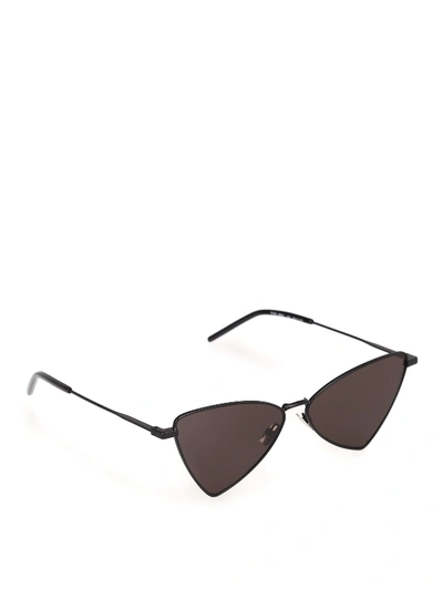 Shop Saint Laurent Sl 303 Jerry Sunglasses In Black Black Black