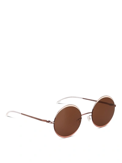 Shop Mykita Iris Sunglasses In Purplebronze/sand/p