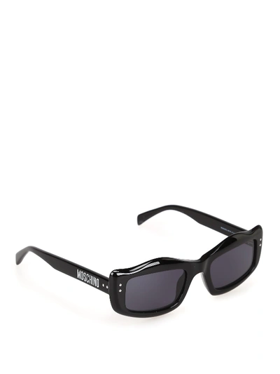 Shop Moschino Mos029/s Sunglasses In /ir Black