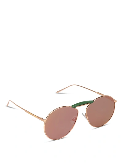 Shop Fendi Ff 0368/s Sunglasses In Ddb/ap Gold Copper