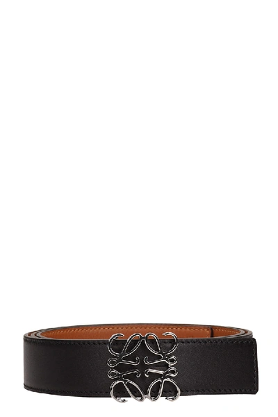 Shop Loewe Black Leather Belt