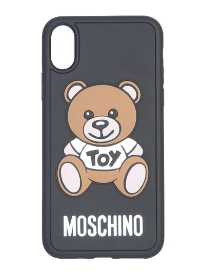 Shop Moschino Iphone X/xs Cover In Nero