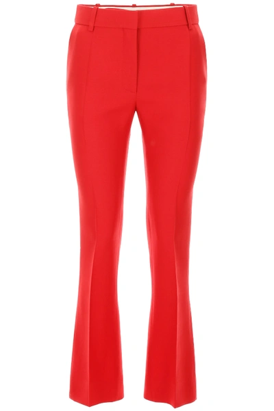 Shop Valentino Formal Trousers In Rosso