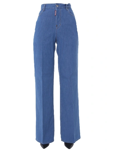 Shop Dsquared2 Basic Bohemian Jeans In Blu
