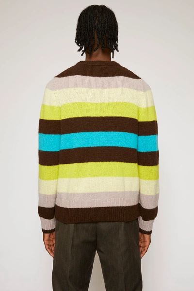 Shop Acne Studios Striped Sweater Yellow Multi