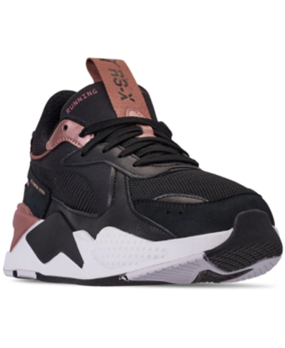 Shop Puma Women's Rs-x Trophy Casual Sneakers From Finish Line In  Black/rose Gold