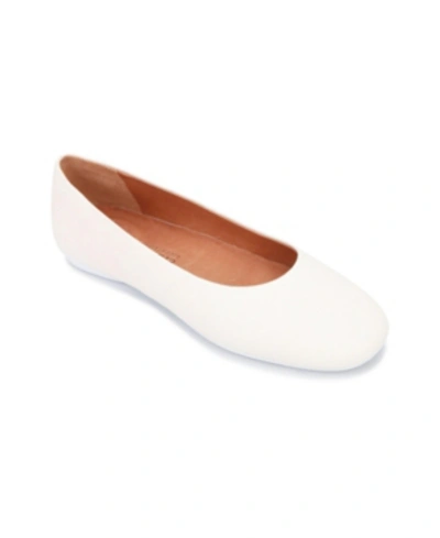 Shop Gentle Souls By Kenneth Cole Eugene Travel Ballet Flats Women's Shoes In White Leather