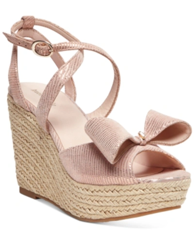 Shop Kate Spade Thelma Wedge Sandals In Blush